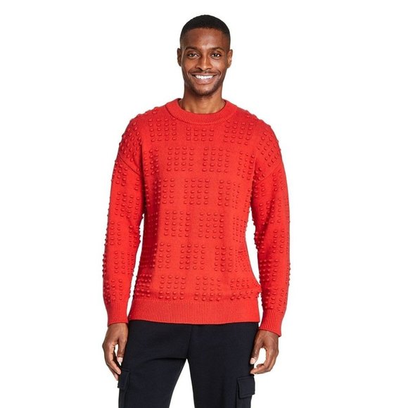 NWT-Men's Textured Knit Sweater-LEGO Collection x Target Red Size XXL - Picture 1 of 8